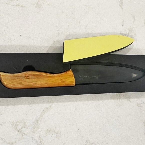 Raw Star Kitchen Knife Ceramic ?Signature Wood Handle 10" New Vintage Boxed - Picture 5 of 7